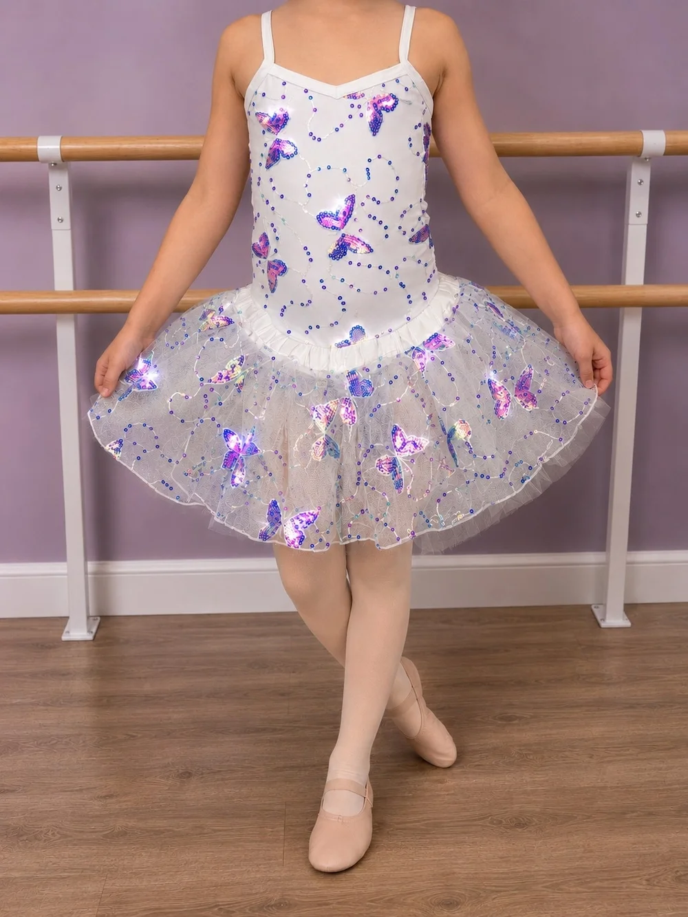 NWT Girls Butterfly Ballet Tutu Dress Costume – Size 8–10